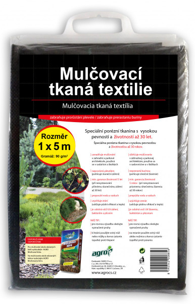 Agro CS Akční textilie černá tkaná 1x5 m netto cena - DOPRODEJ