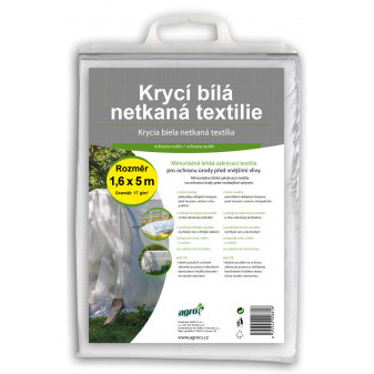 Agro CS Akční textilie bílá netkaná 1,6x5 m   netto cena - DOPRODEJ