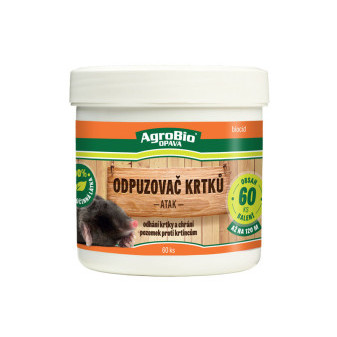 AgroBio ATAK ODPUZOVAČ krtků, 60 ks