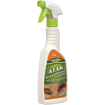 AgroBio ATAK Sprej proti štěnicím a švábům, 400 ml/R