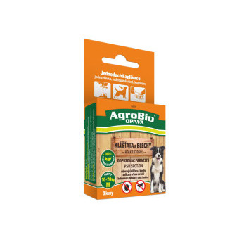 AgroBio ATAK Ektosol - Odpuzovač parazitů psů SpotOn, 3x2,2 ml (M)