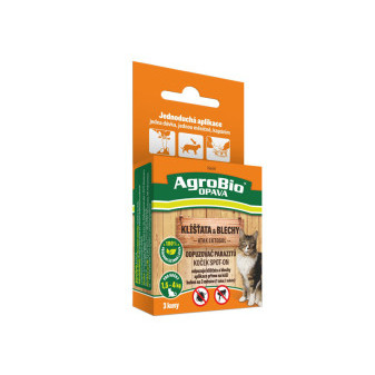 AgroBio ATAK Ektosol - Odpuzovač parazitů koček SpotOn, 3x0,7 ml (S)