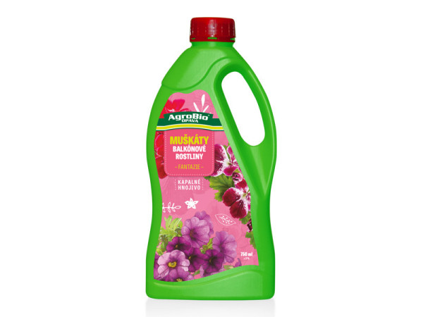 AgroBio FANTAZIE - Muškáty a balkon.rostliny, 750 ml