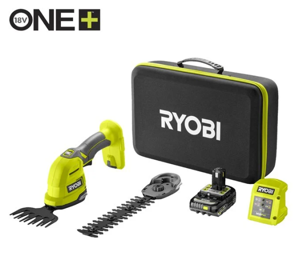 Ryobi RY18GSA-120T, 18V One Plus ™akumulátorové nůžky a zastřihávač na trávu a keře