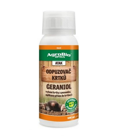 AgroBio ATAK ODPUZOVAČ krtků Geraniol, 500 ml