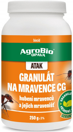 AgroBio ATAK Granulát na mravence CG, 250 g