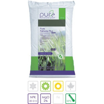 Trávníkové hnojivo PURE Fairway Plus, 19-3-5+2MgO, délka 6-8 týdnů, 25kg