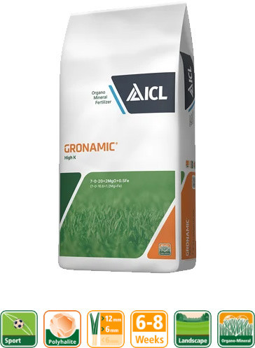 Hnojivo ICL Gronamic Sport High K 7-0-20+2MgO+0.5Fe, 25 kg