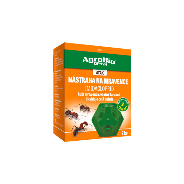AgroBio ATAK Nástraha na mravence Imidacloprid - domečky, 2 ks