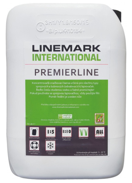 Lajnovací barva Premierline, bílá, 10 l (15 kg)