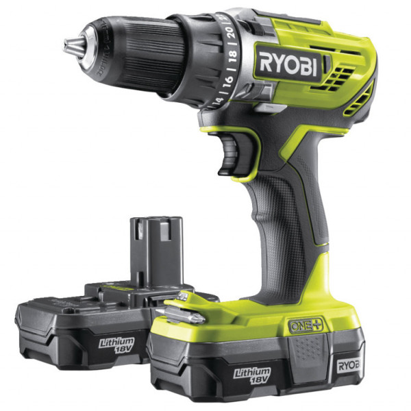 Ryobi R18DD3-213S 18V Akumulátorový vrtací šroubovák (2x1.3Ah)