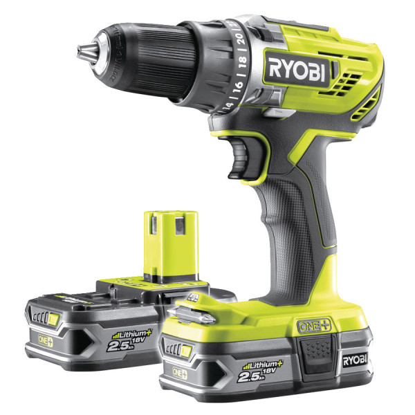 Ryobi R18DD3-225S 18V Akumulátorový vrtací šroubovák (2x2.5Ah)