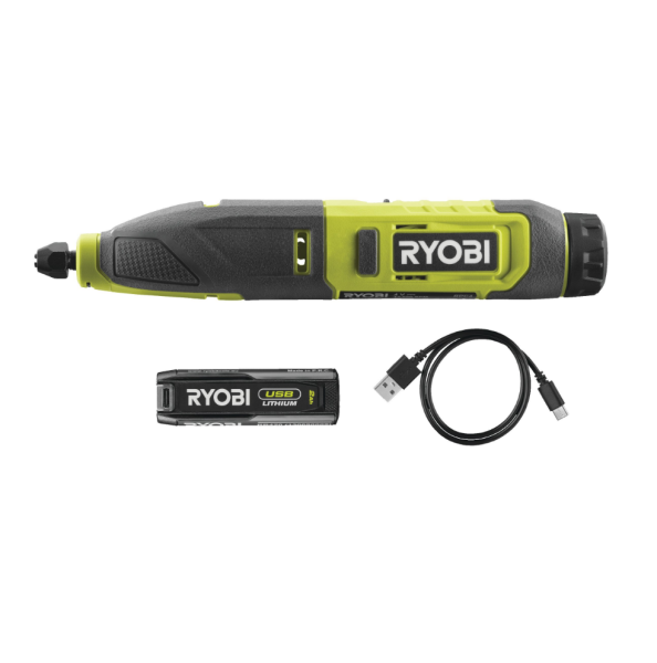 Ryobi RPC4-120G, 4V gravírovací pero USB Lithium+, 15ks příslušenství