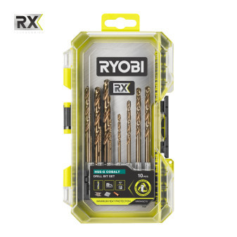 Ryobi RARXHGC10 RX sada HSS-G kobaltových vrtáků do nerezu a oceli 10 ks