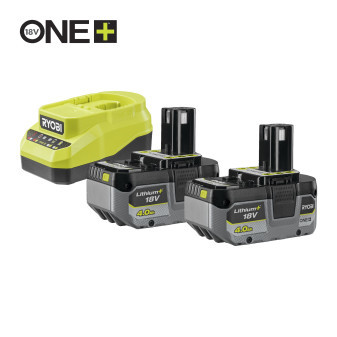 Ryobi RC18120A-240X 18V ONE+™ Sada akumulátorů 2x4.0Ah s nabíječkou