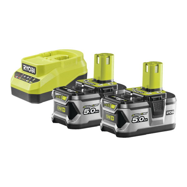 Ryobi RC18120A-250 18V ONE+™ Sada akumulátorů 2x5.0Ah s nabíječkou