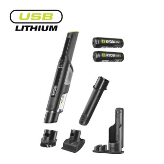Ryobi RHV44-220G USB Lithium™ Ruční vysavač s nabíjecí stanicí (2x2.0Ah)
