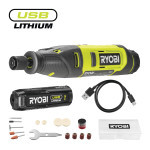 Ryobi RRT4-120GA15 4V mulfunkční nářadí USB Lithium+ 15ks příslušenství 1x 2.0Ah akumulátor
