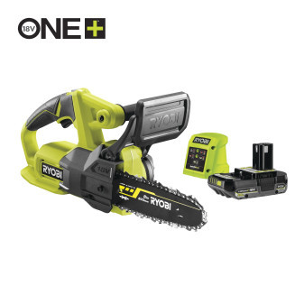 Ryobi RY18CS20A-125, 18V One Plus ™ kompaktní řetězová pila, délka lišty 20 cm
