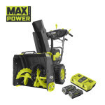 Ryobi RY36STX56A-250 36V MAX POWER bezuhlíková sněhová fréza se šířkou záběru 56cm