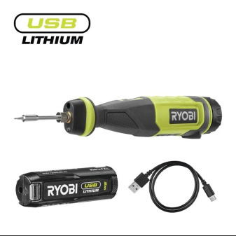 Ryobi RSI4-120G 4V Akumulátorová pájka USB Lithium, 1 x 2,0 Ah akumulátor (RB420) + nabíječka