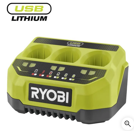 Ryobi RC43P 3portová rychlonabíječka USB Lithium™, kompatibilní se všemi 4V bateriemi USB Lithiu