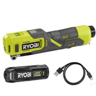 Ryobi  RI4-120G 4V Akumulátorový vysokotlaký kompresor USB Lithium, 1 x 2,0 Ah akumulátor (RB420