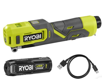 Ryobi  RI4-120G 4V Akumulátorový vysokotlaký kompresor USB Lithium, 1 x 2,0 Ah akumulátor (RB420