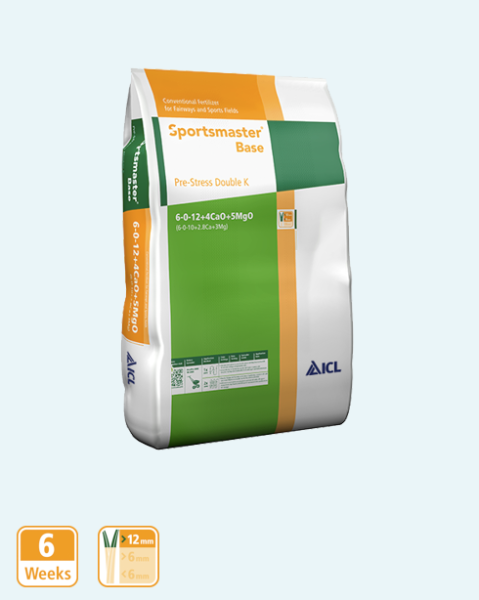 Hnojivo ICL Sportsmaster Pre-Stress Double K 06-00-12 +4CaO +5MgO, 25kg