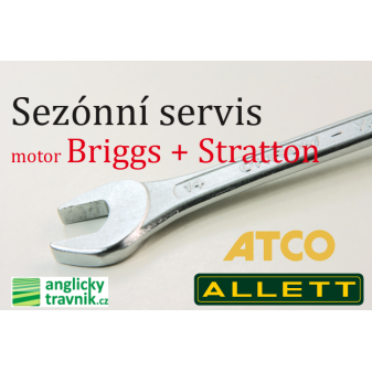 Komplexní servis vřetenové sekačky Allett (motor Briggs+Stratton) VČ. čištění karburátoru
