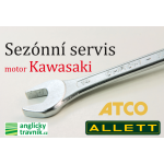 Komplexní servis vřetenové sekačky Allett/Atco (motor Kawasaki) VČ. čištění karburátoru